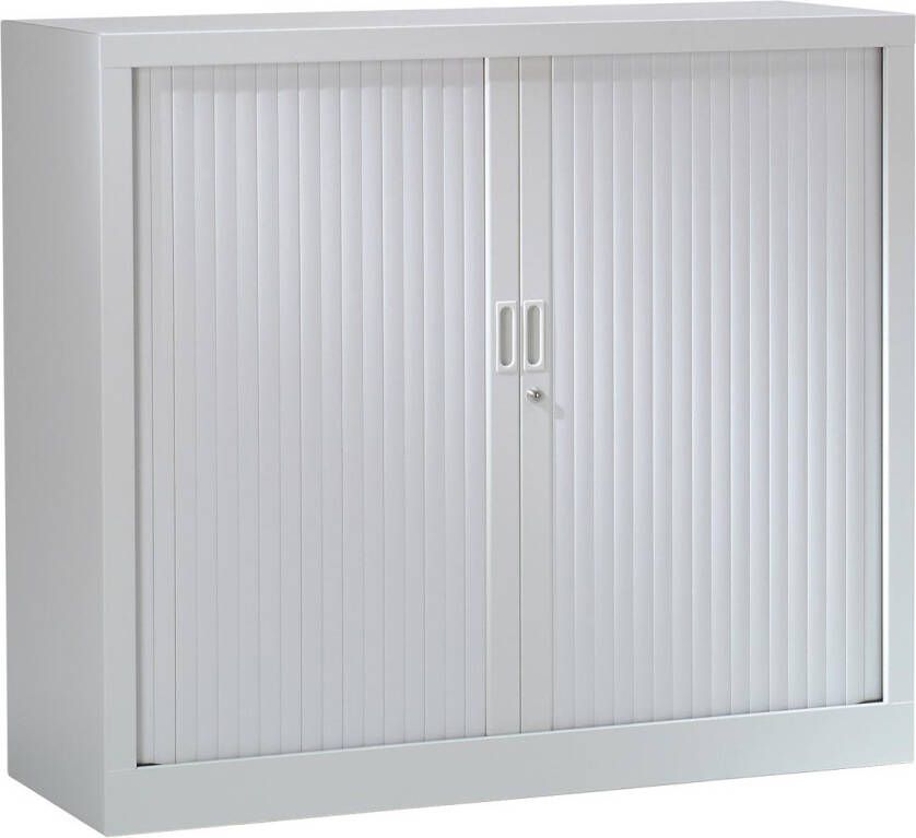 Henry Pierre Roldeurkast hoogte 136 cm lichtgrijs