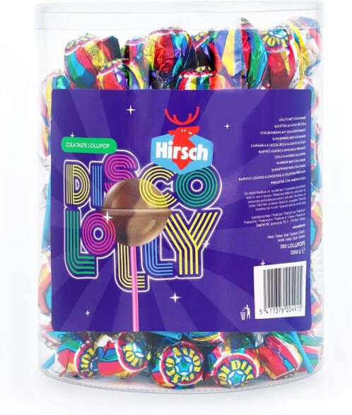 Hirsch Disco Lolly 100 stuks pot van 1 2 kg