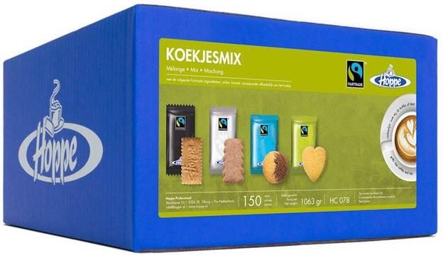 Hoppe koekjes Fairtrade Koekjesmix doos van 150 stuks