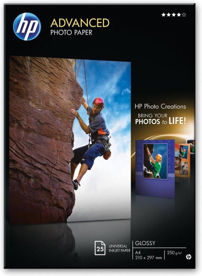 Hp Advanced fotopapier ft A3 250 g pak van 20 vel glanzend