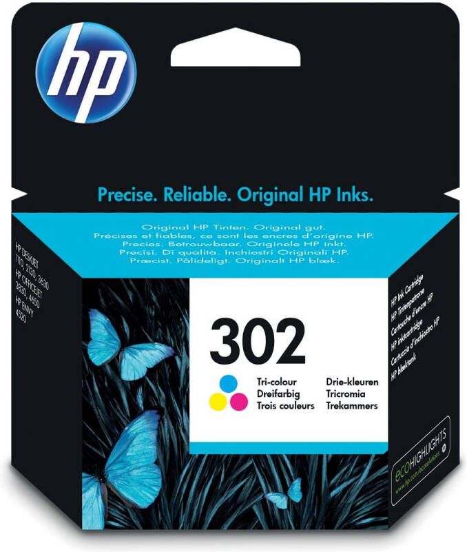 Hp inktcartridge 302 165 pagina&apos;s OEM F6U65AE 3 kleuren