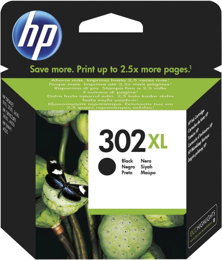 Hp inktcartridge 302XL 480 pagina&apos;s OEM F6U68AE zwart