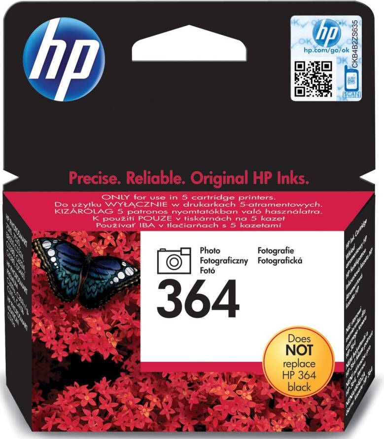 Hp inktcartridge 364 130 pagina&apos;s OEM CB317EE zwart foto