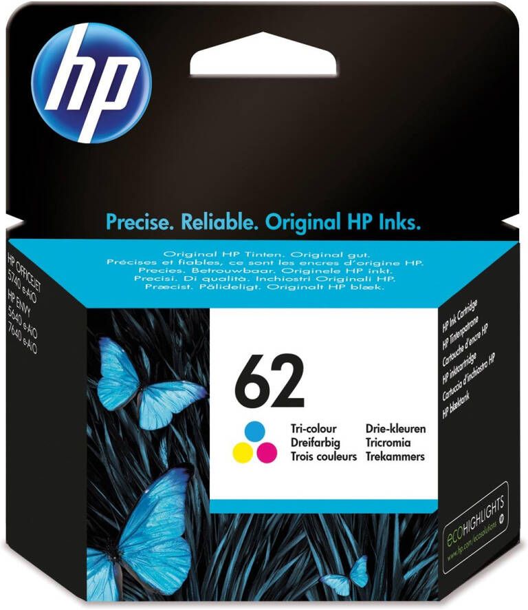 Hp inktcartridge 62 165 pagina&apos;s OEM C2P06AE 3 kleuren