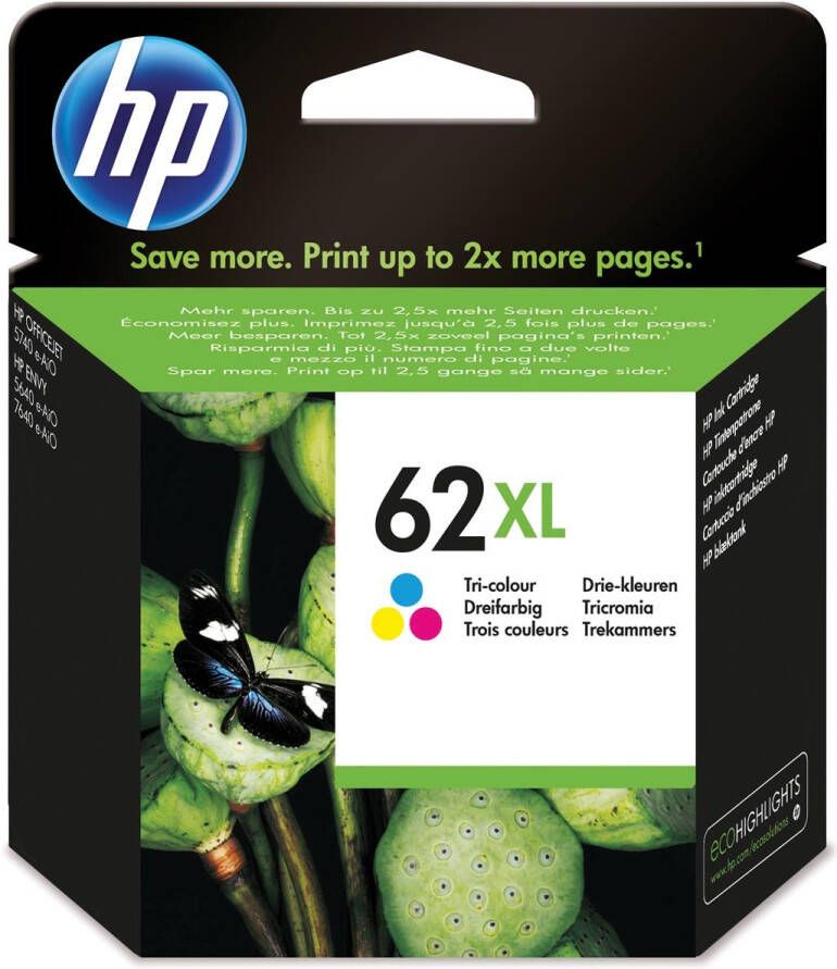 Hp inktcartridge 62XL 415 pagina&apos;s OEM C2P07AE 3 kleuren