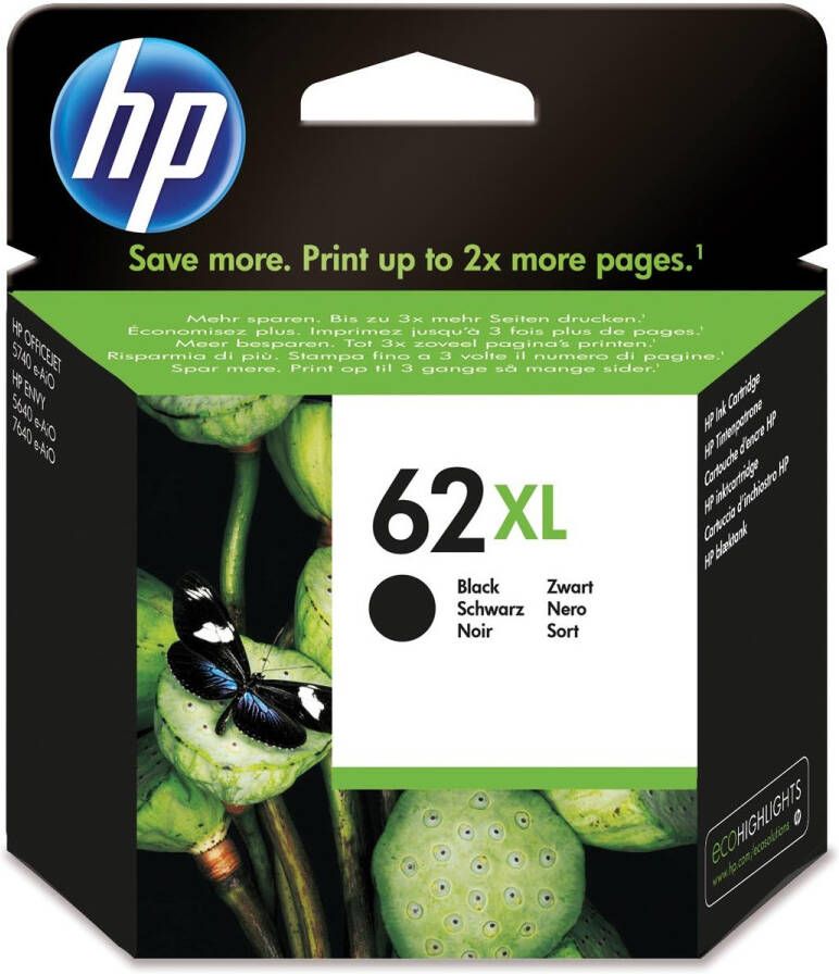 Hp inktcartridge 62XL 600 pagina&apos;s OEM C2P05AE zwart