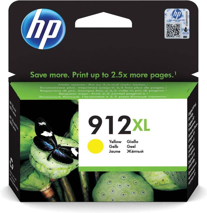 Hp inktcartridge 912XL 825 pagina&apos;s OEM 3YL83AE#BGX geel