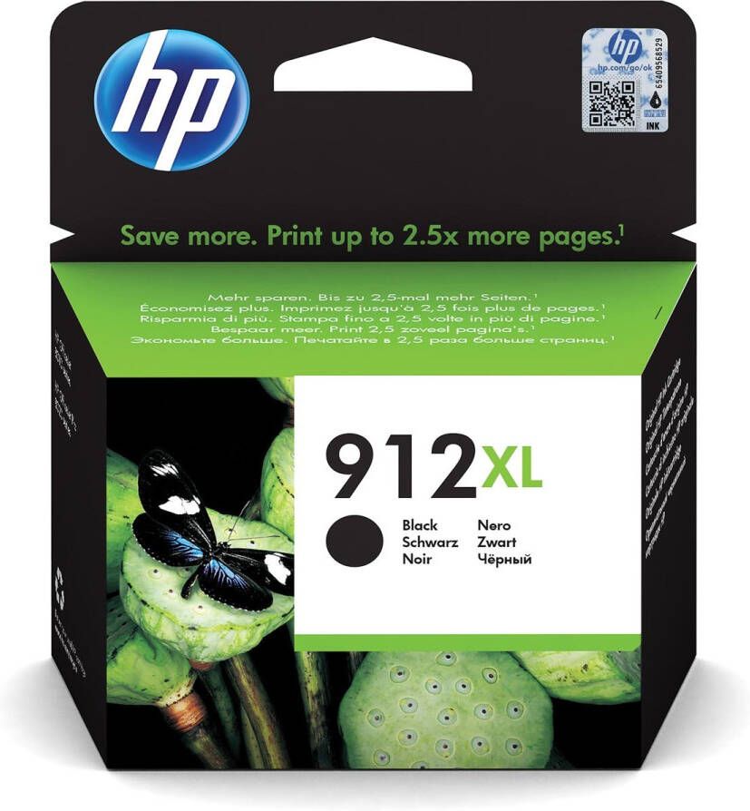 Hp inktcartridge 912XL 825 pagina&apos;s OEM 3YL84AE#BGX zwart