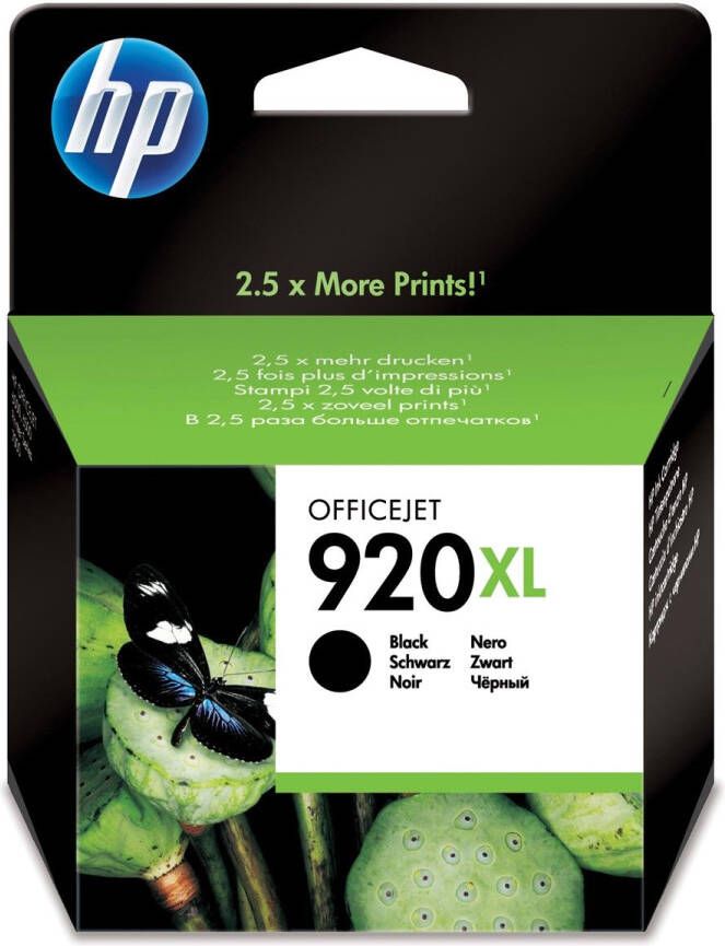 Hp inktcartridge 920XL 1.200 pagina&apos;s OEM CD975AE zwart