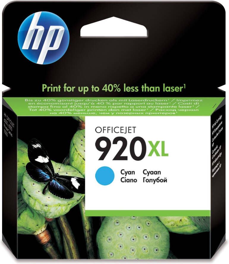 Hp inktcartridge 920XL 700 pagina&apos;s OEM CD972AE cyaan