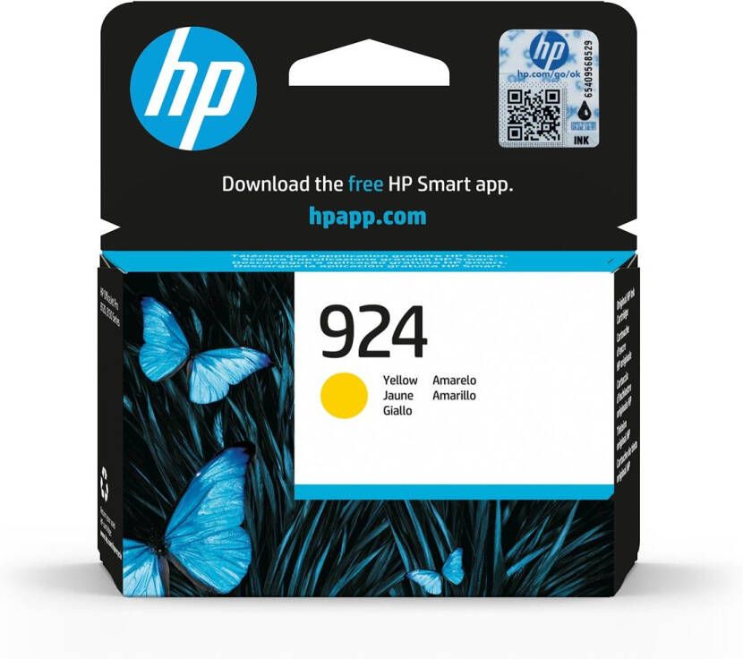 Hp inktcartridge 924 400 pagina&apos;s OEM 4K0U5NE geel