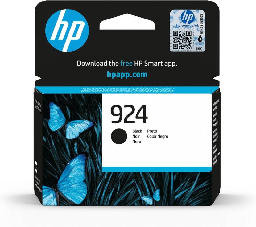 Hp inktcartridge 924 500 pagina&apos;s OEM 4K0U6NE zwart