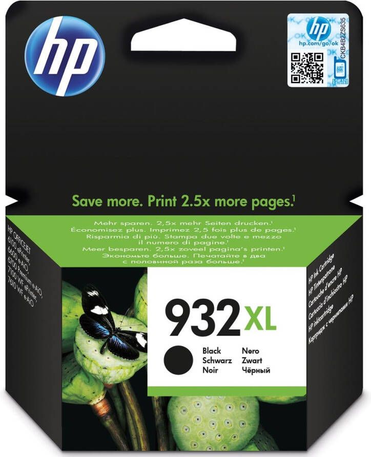 Hp inktcartridge 932XL 1.000 pagina&apos;s OEM CN053AE zwart