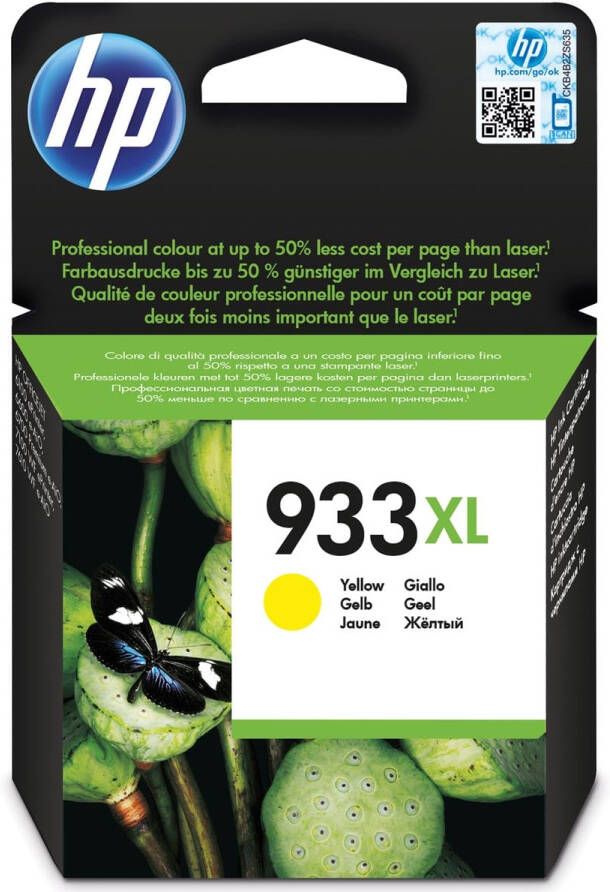 Hp inktcartridge 933XL 825 pagina&apos;s OEM CN056AE geel