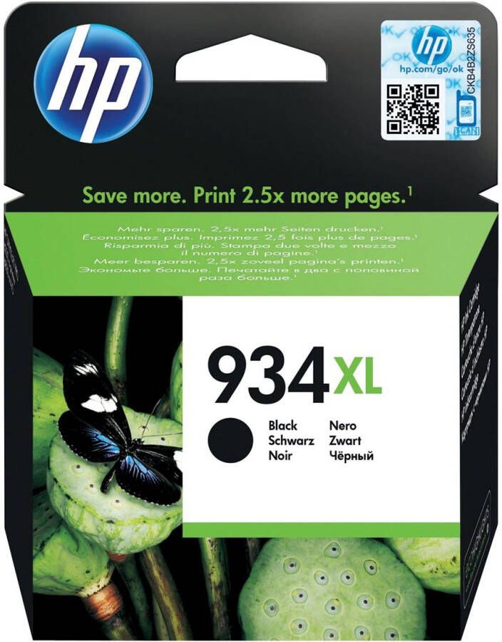 Hp inktcartridge 934XL 1.000 pagina&apos;s OEM C2P23AE zwart