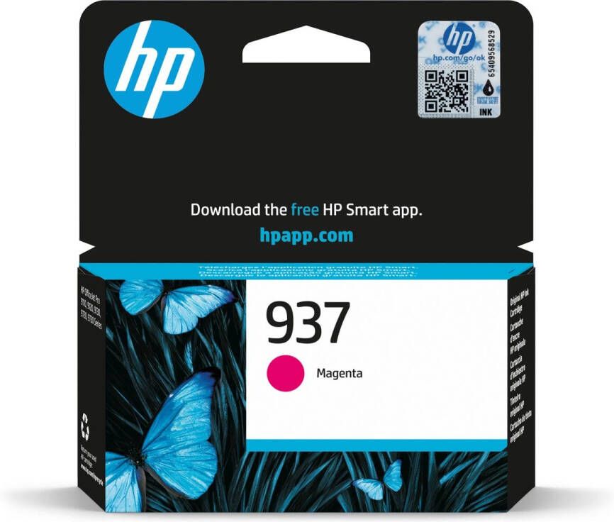 Hp inktcartridge 937 800 pagina&apos;s OEM 4S6W3NE magenta