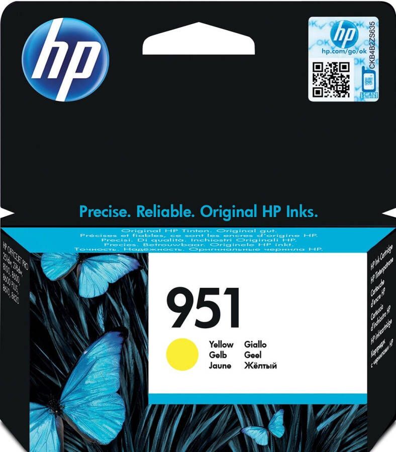 Hp inktcartridge 951 700 pagina&apos;s OEM CN052AE geel