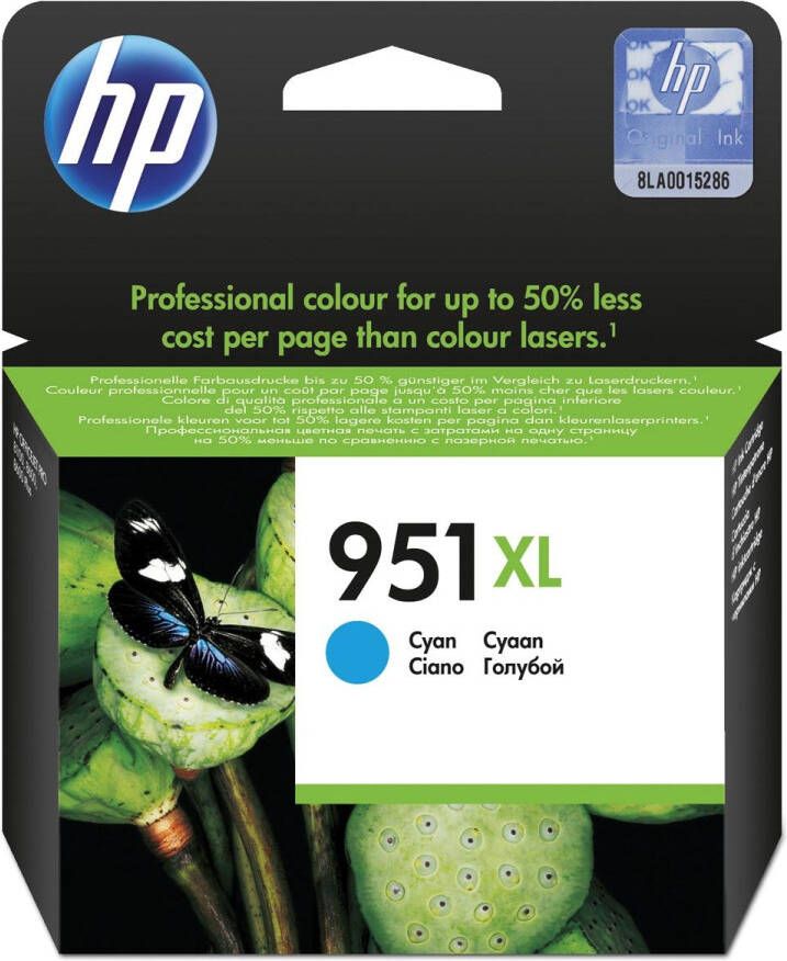 Hp inktcartridge 951XL 1.500 pagina&apos;s OEM CN046AE cyaan