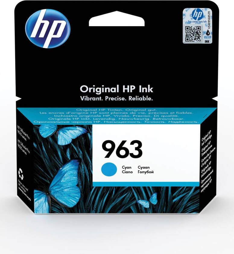 Hp inktcartridge 963 700 pagina&apos;s OEM 3JA23AE cyaan