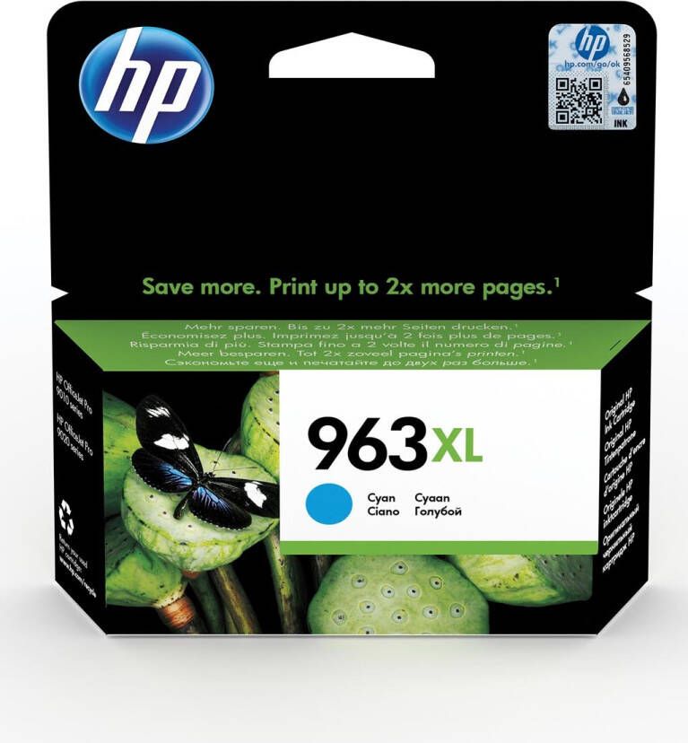 Hp inktcartridge 963XL 1.600 pagina&apos;s OEM 3JA27AE cyaan