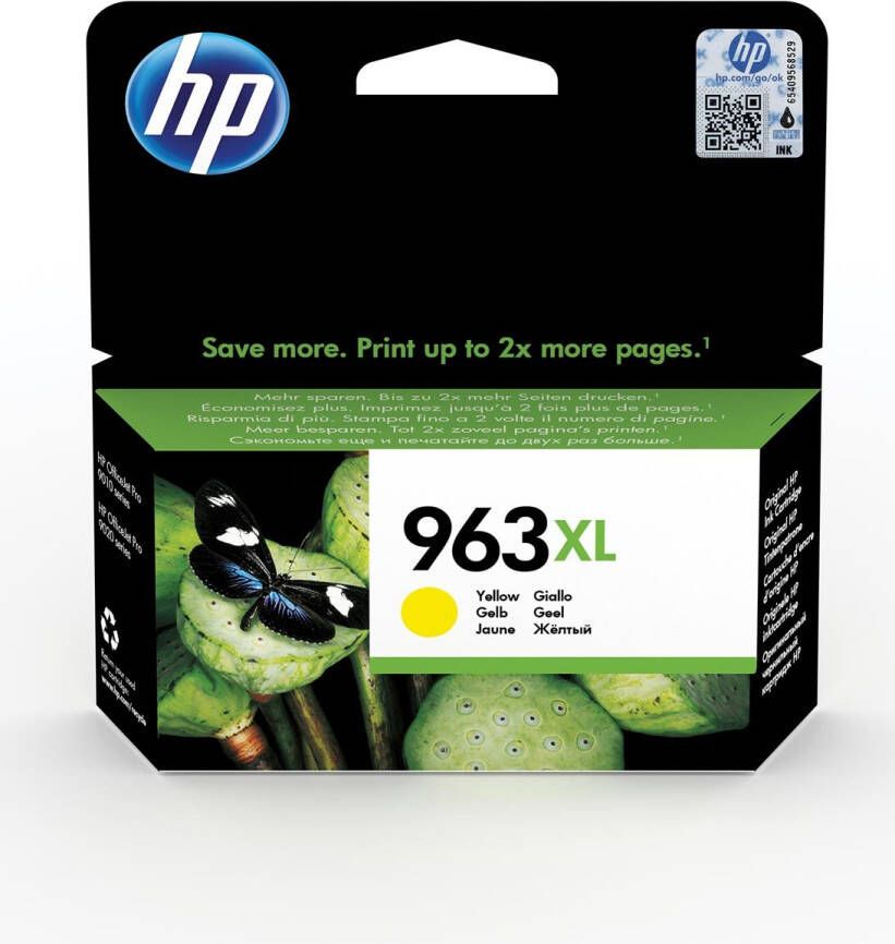 Hp inktcartridge 963XL 1.600 pagina&apos;s OEM 3JA29AE geel