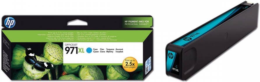 Hp inktcartridge 971XL 6.600 pagina&apos;s OEM CN626AE cyaan