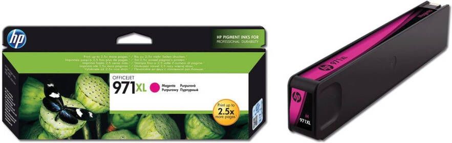 Hp inktcartridge 971XL 6.600 pagina&apos;s OEM CN627AE magenta