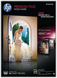 Hp Premium Plus fotopapier ft A4 300 g pak van 20 vel glanzend