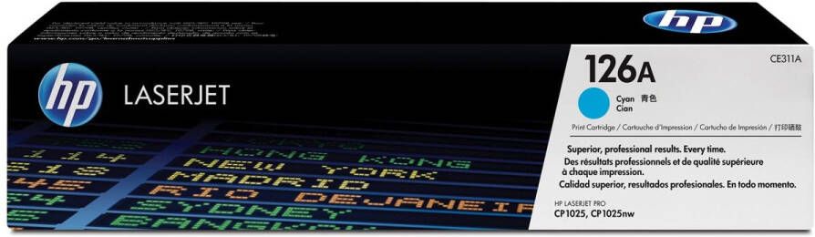 Hp toner 126A 1 000 pagina&apos;s OEM CE311A cyaan