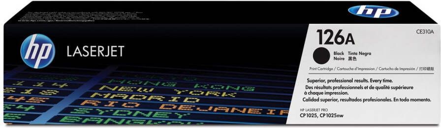 hp toner 126A 1 200 pagina&apos;s OEM CE310A zwart