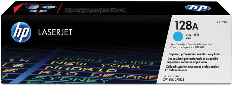 Hp toner 128A 1 300 pagina&apos;s OEM CE321A cyaan