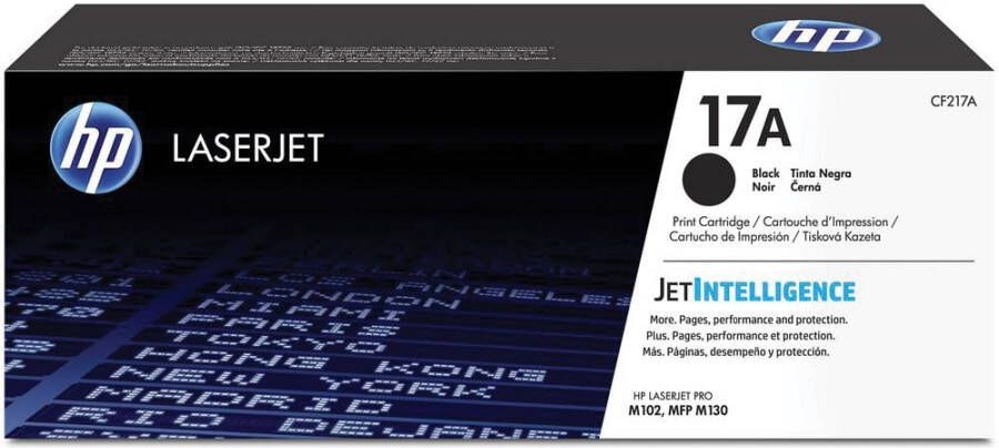 Hp toner 17A 1 600 pagina&apos;s OEM CF217A zwart