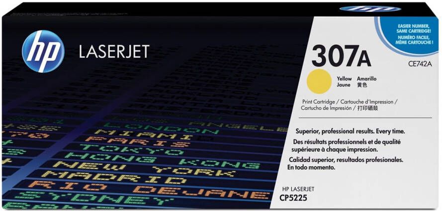 hp toner 307A 7 300 pagina&apos;s OEM CE742A geel
