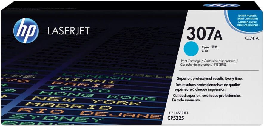 Hp toner 307A 7300 pagina&apos;s OEM CE741A cyaan