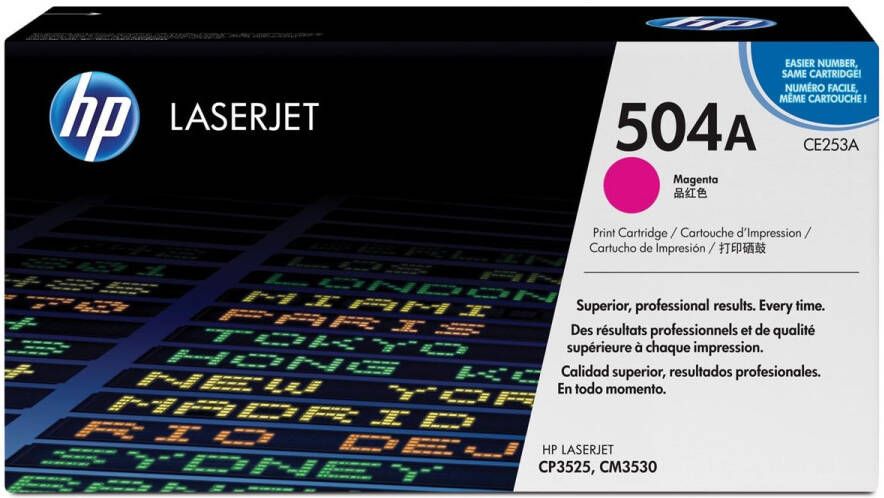 Hp toner 504A 7 000 pagina&apos;s OEM CE253A magenta