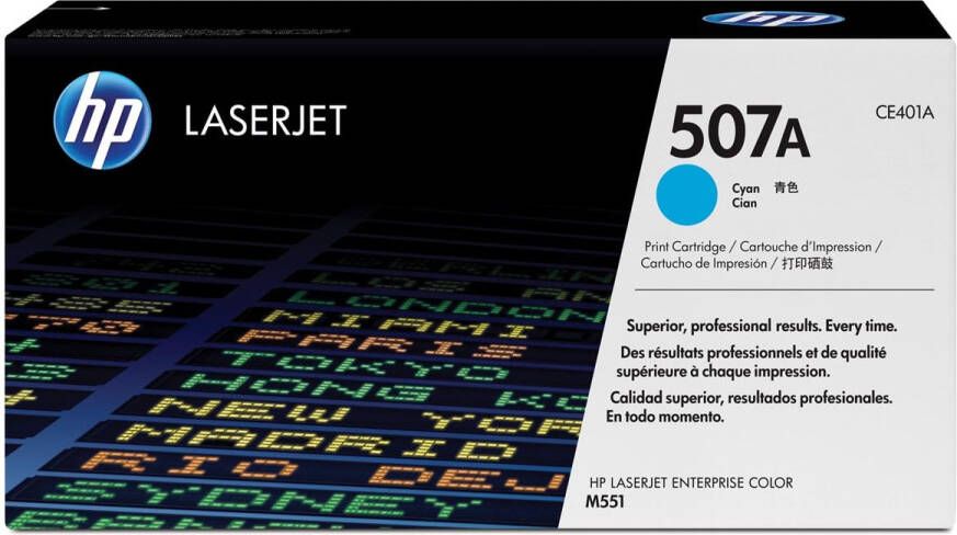 Hp toner 507A 6 000 pagina&apos;s OEM CE401A cyaan