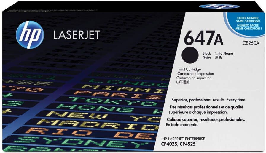 hp toner 647A 8 500 pagina&apos;s OEM CE260A zwart