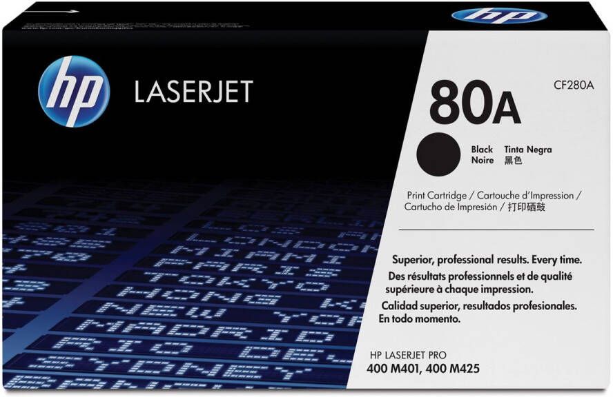 Hp toner 80A 2 700 pagina&apos;s OEM CF280A zwart