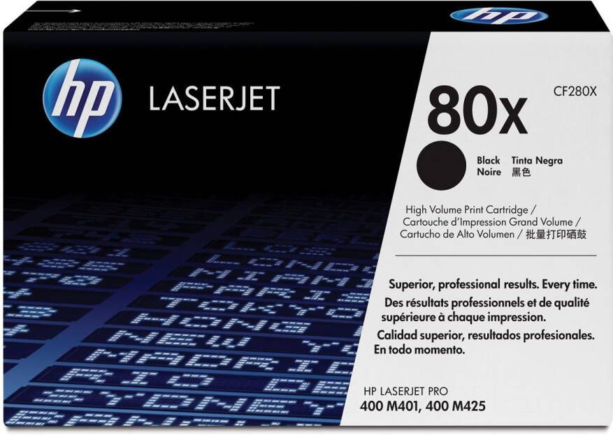 Hp toner 80X 6 900 pagina&apos;s OEM CF280X zwart