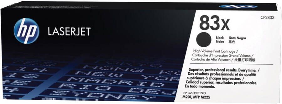 Hp toner 83X 2 200 pagina&apos;s OEM CF283X zwart