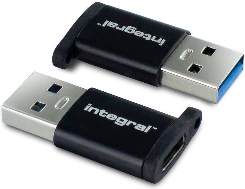 Integral adapter USB-C naar USB-A pak van 2 stuks