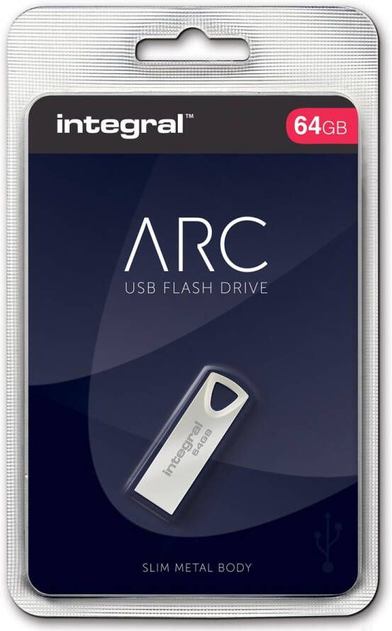 Integral ARC USB stick 2.0 64 GB zilver