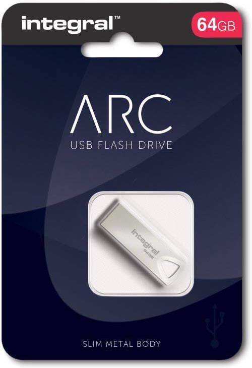 Integral ARC USB stick 2.0 64 GB zilver
