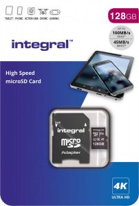 Integral geheugenkaart microSDXC V30 128 GB