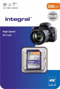 Integral geheugenkaart SDXC V30 256 GB