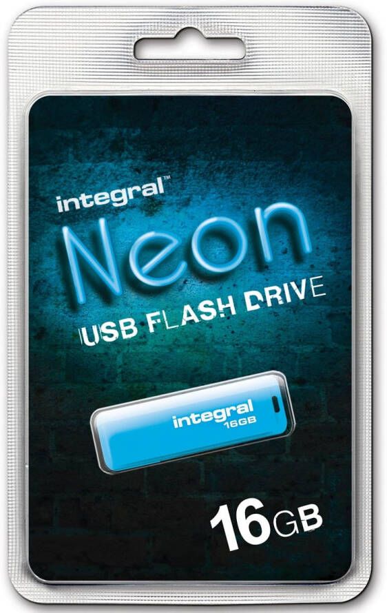 Integral Neon USB 2.0 stick 16 GB blauw