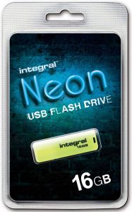 Integral Neon USB 2.0 stick 16 GB geel