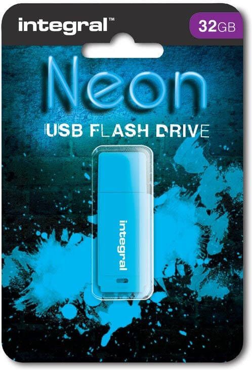 Integral Neon USB 2.0 stick 32 GB blauw