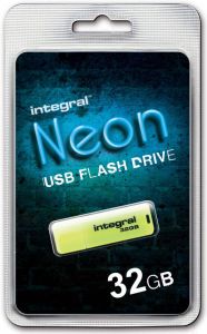 Integral Neon USB 2.0 stick 32 GB geel