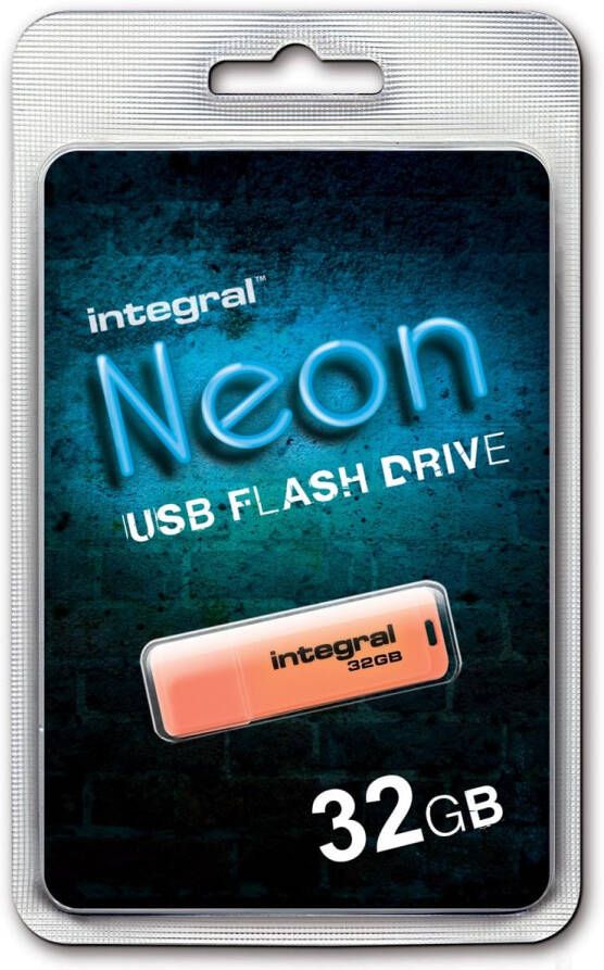 Integral Neon USB 2.0 stick 32 GB oranje